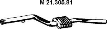 Eberspächer 21.305.81 - Vidējais izpl. gāzu trokšņa slāpētājs autodraugiem.lv