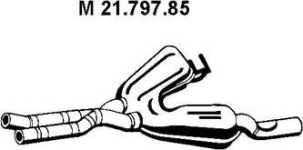 Eberspächer 21.797.85 - Vidējais izpl. gāzu trokšņa slāpētājs autodraugiem.lv