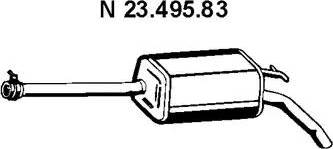 Eberspächer 23.495.83 - Izplūdes gāzu trokšņa slāpētājs (pēdējais) autodraugiem.lv