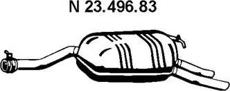 Eberspächer 23.496.83 - Izplūdes gāzu trokšņa slāpētājs (pēdējais) autodraugiem.lv