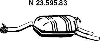 Eberspächer 23.595.83 - Izplūdes gāzu trokšņa slāpētājs (pēdējais) autodraugiem.lv