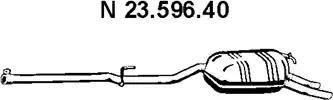 Eberspächer 23.596.40 - Izplūdes gāzu trokšņa slāpētājs (pēdējais) autodraugiem.lv