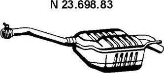 Eberspächer 23.698.83 - Izplūdes gāzu trokšņa slāpētājs (pēdējais) autodraugiem.lv