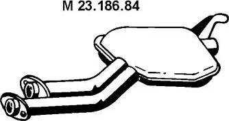 Eberspächer 23.186.84 - Vidējais izpl. gāzu trokšņa slāpētājs autodraugiem.lv