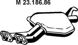 Eberspächer 23.186.86 - Vidējais izpl. gāzu trokšņa slāpētājs autodraugiem.lv