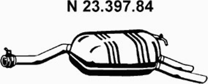 Eberspächer 23.397.84 - Izplūdes gāzu trokšņa slāpētājs (pēdējais) autodraugiem.lv