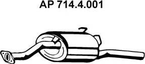 Eberspächer 714.4.001 - Izplūdes gāzu trokšņa slāpētājs (pēdējais) autodraugiem.lv