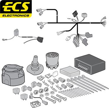 ECS AF01413U - Elektrokomplekts, Piekabes aprīkojums autodraugiem.lv