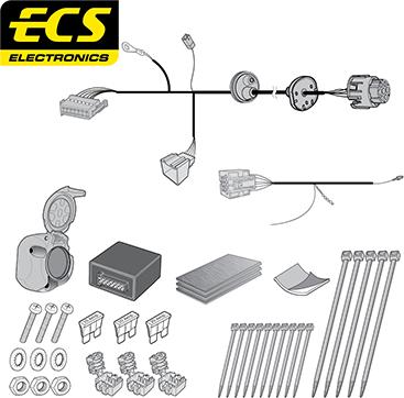 ECS AU06707U - Elektrokomplekts, Piekabes aprīkojums autodraugiem.lv