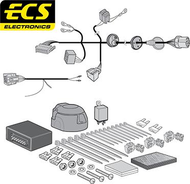 ECS AU06713U - Elektrokomplekts, Piekabes aprīkojums autodraugiem.lv