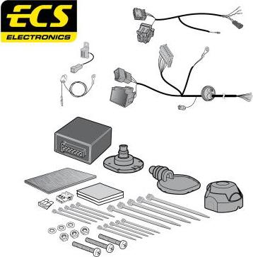 ECS AU08007MU - Elektrokomplekts, Piekabes aprīkojums autodraugiem.lv