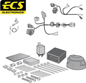 ECS AU08013MU - Elektrokomplekts, Piekabes aprīkojums autodraugiem.lv