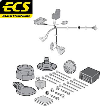 ECS AU035D1U - Elektrokomplekts, Piekabes aprīkojums autodraugiem.lv