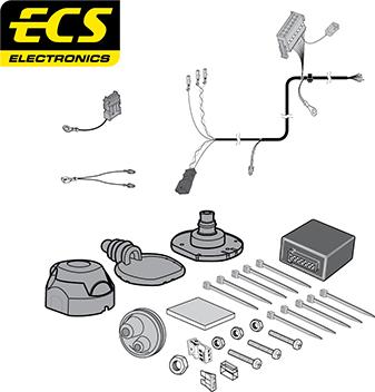 ECS AU037B1U - Elektrokomplekts, Piekabes aprīkojums autodraugiem.lv