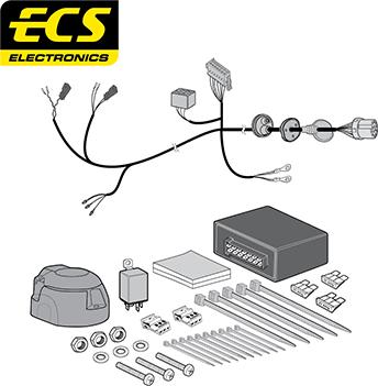 ECS AU07713U - Elektrokomplekts, Piekabes aprīkojums autodraugiem.lv