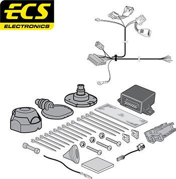 ECS CT050B1U - Elektrokomplekts, Piekabes aprīkojums autodraugiem.lv