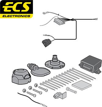 ECS CT052B1U - Elektrokomplekts, Piekabes aprīkojums autodraugiem.lv