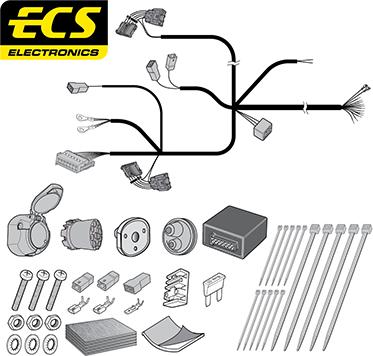 ECS DA01913U - Elektrokomplekts, Piekabes aprīkojums autodraugiem.lv