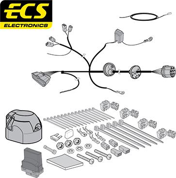 ECS FI05007U - Elektrokomplekts, Piekabes aprīkojums autodraugiem.lv