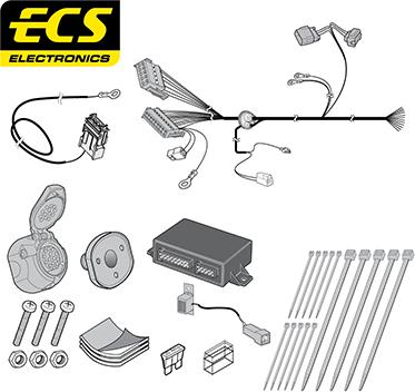 ECS FI023DLU - Elektrokomplekts, Piekabes aprīkojums autodraugiem.lv