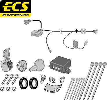 ECS FR051B1U - Elektrokomplekts, Piekabes aprīkojums autodraugiem.lv