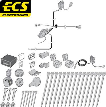 ECS FR066B1U - Elektrokomplekts, Piekabes aprīkojums autodraugiem.lv