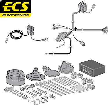 ECS FR066D1U - Elektrokomplekts, Piekabes aprīkojums autodraugiem.lv