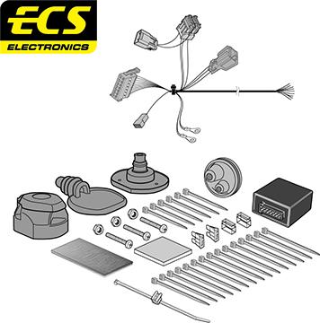 ECS FR060D1U - Elektrokomplekts, Piekabes aprīkojums autodraugiem.lv