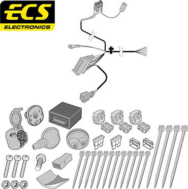 ECS FR063B1U - Elektrokomplekts, Piekabes aprīkojums autodraugiem.lv