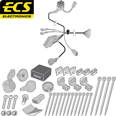 ECS FR063D1U - Elektrokomplekts, Piekabes aprīkojums autodraugiem.lv