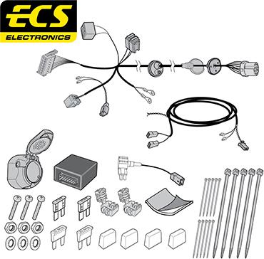 ECS FR10613U - Elektrokomplekts, Piekabes aprīkojums autodraugiem.lv