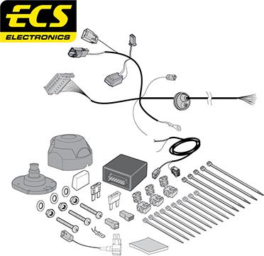 ECS FR10807U - Elektrokomplekts, Piekabes aprīkojums autodraugiem.lv