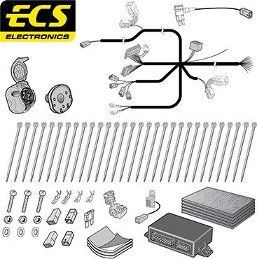 ECS HY09207U - Elektrokomplekts, Piekabes aprīkojums autodraugiem.lv