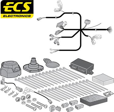 ECS HY09213U - Elektrokomplekts, Piekabes aprīkojums autodraugiem.lv