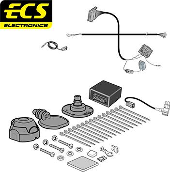 ECS HY15307MU - Elektrokomplekts, Piekabes aprīkojums autodraugiem.lv