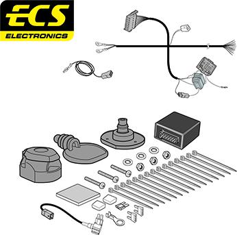 ECS HY15313MU - Elektrokomplekts, Piekabes aprīkojums autodraugiem.lv