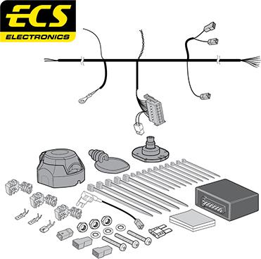 ECS HY12307U - Elektrokomplekts, Piekabes aprīkojums autodraugiem.lv