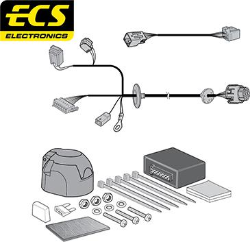 ECS JG00607U - Elektrokomplekts, Piekabes aprīkojums autodraugiem.lv