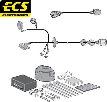 ECS JG00613U - Elektrokomplekts, Piekabes aprīkojums autodraugiem.lv