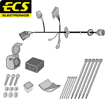 ECS JG00807U - Elektrokomplekts, Piekabes aprīkojums autodraugiem.lv