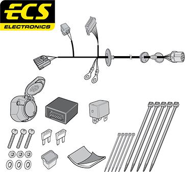 ECS JG00813U - Elektrokomplekts, Piekabes aprīkojums autodraugiem.lv