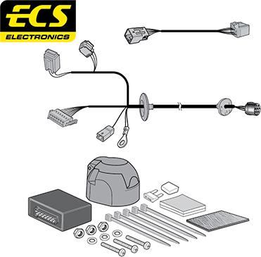 ECS JG00707MU - Elektrokomplekts, Piekabes aprīkojums autodraugiem.lv