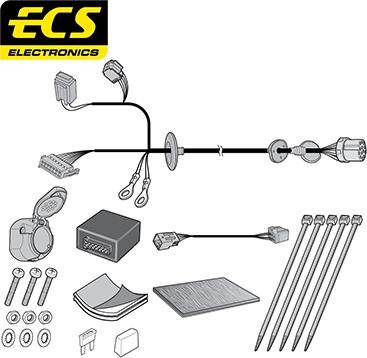 ECS JG00713MU - Elektrokomplekts, Piekabes aprīkojums autodraugiem.lv