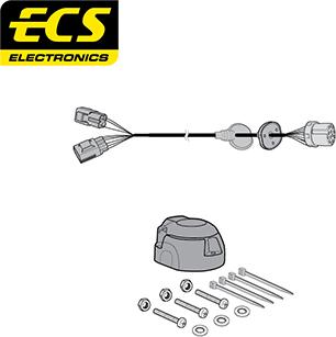 ECS LR01413U - Elektrokomplekts, Piekabes aprīkojums autodraugiem.lv