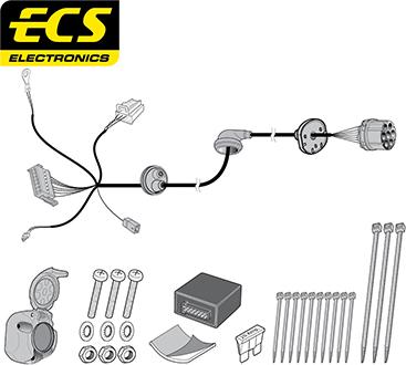 ECS MB08307U - Elektrokomplekts, Piekabes aprīkojums autodraugiem.lv