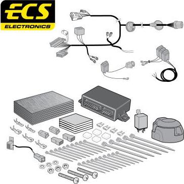 ECS MT15013U - Elektrokomplekts, Piekabes aprīkojums autodraugiem.lv