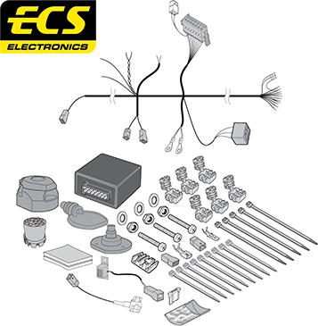 ECS MZ15313U - Elektrokomplekts, Piekabes aprīkojums autodraugiem.lv