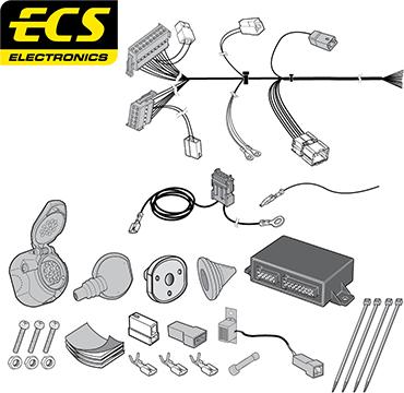 ECS NI041DHU - Elektrokomplekts, Piekabes aprīkojums autodraugiem.lv