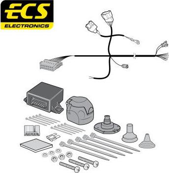 ECS NI14207U - Elektrokomplekts, Piekabes aprīkojums autodraugiem.lv