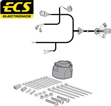 ECS NI15113U - Elektrokomplekts, Piekabes aprīkojums autodraugiem.lv